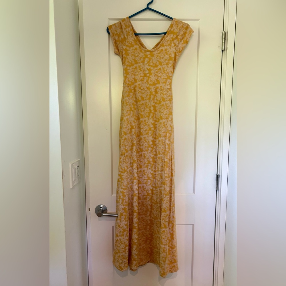 Pact Fit & Flare Crossback Maxi Dress - Tuscan Floret - XS